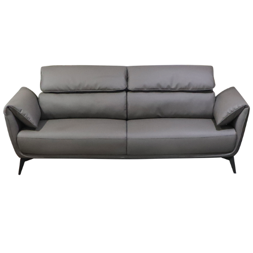 Gray and yellow 7 Seater Leather Sofa (SA517)