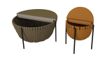 Saddle Leather Storage center table