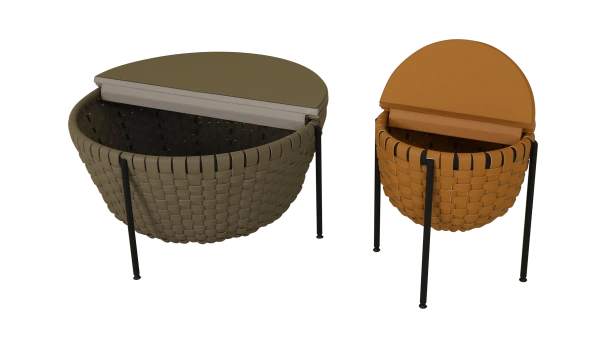 Saddle Leather Storage center table - Image 9