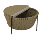Saddle Leather Storage center table - Image 5