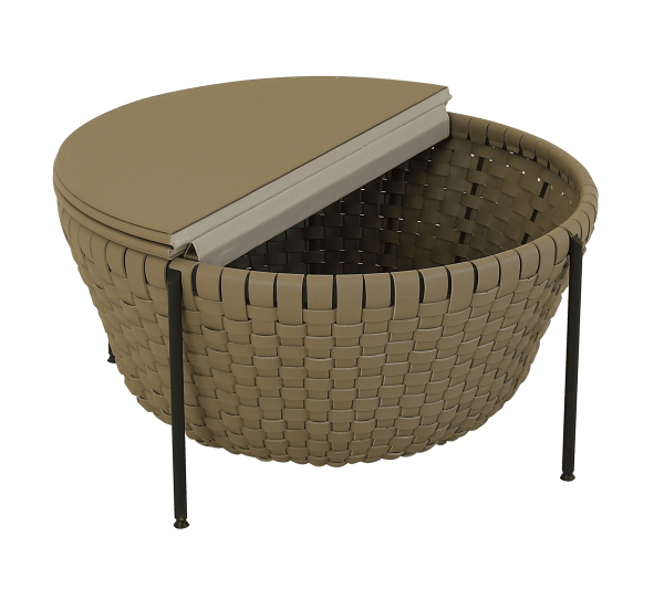 Saddle Leather Storage center table - Image 5