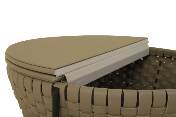 Saddle Leather Storage center table - Image 4