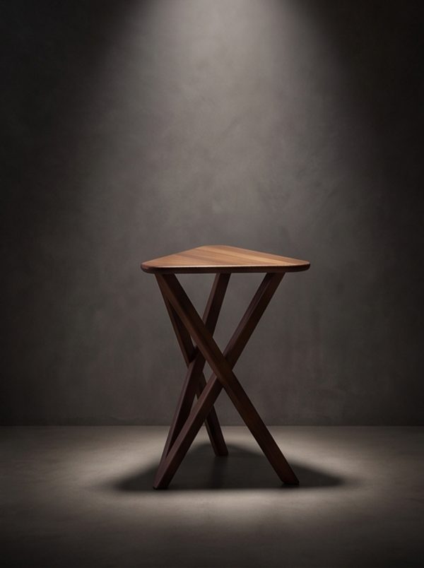 Triangle Vintage-Style Solid Wood Casual Table - Image 5