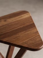 Triangle Vintage-Style Solid Wood Casual Table - Image 7