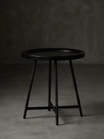 Modern industrial-style tray side table