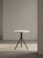 white marble base and black veining——Minimalist side table - Image 6