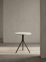 white marble base and black veining——Minimalist side table - Image 7