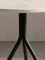white marble base and black veining——Minimalist side table - Image 6