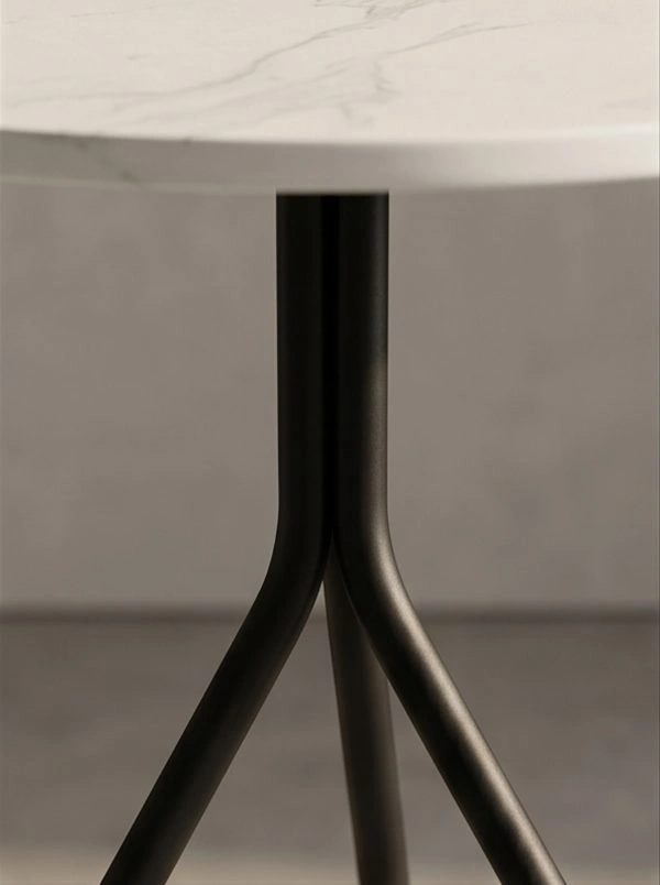 white marble base and black veining——Minimalist side table - Image 6