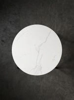 white marble base and black veining——Minimalist side table - Image 4