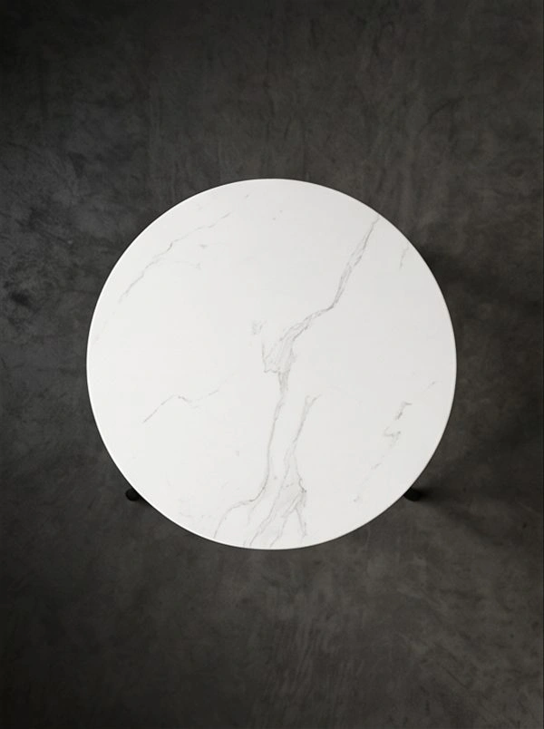 white marble base and black veining——Minimalist side table - Image 4