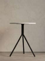 white marble base and black veining——Minimalist side table - Image 2