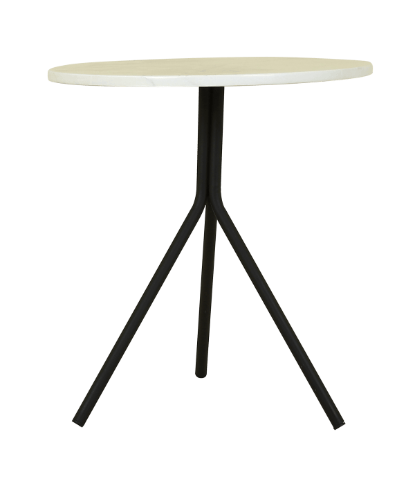 white marble base and black veining——Minimalist side table - Image 7