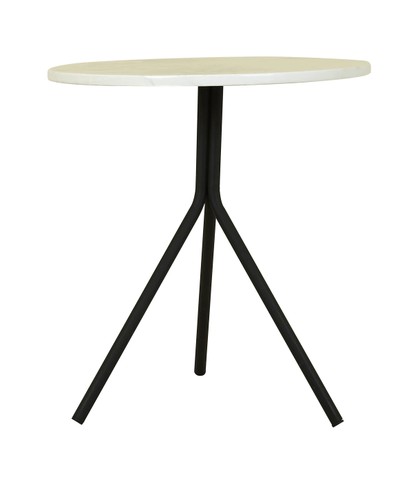 white marble base and black veining——Minimalist side table - Image 2