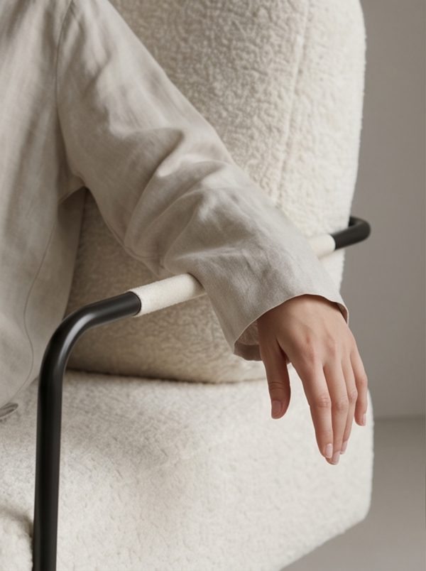 Modern Minimalist Wabi-Sabi Single Leisure Chair - Image 4