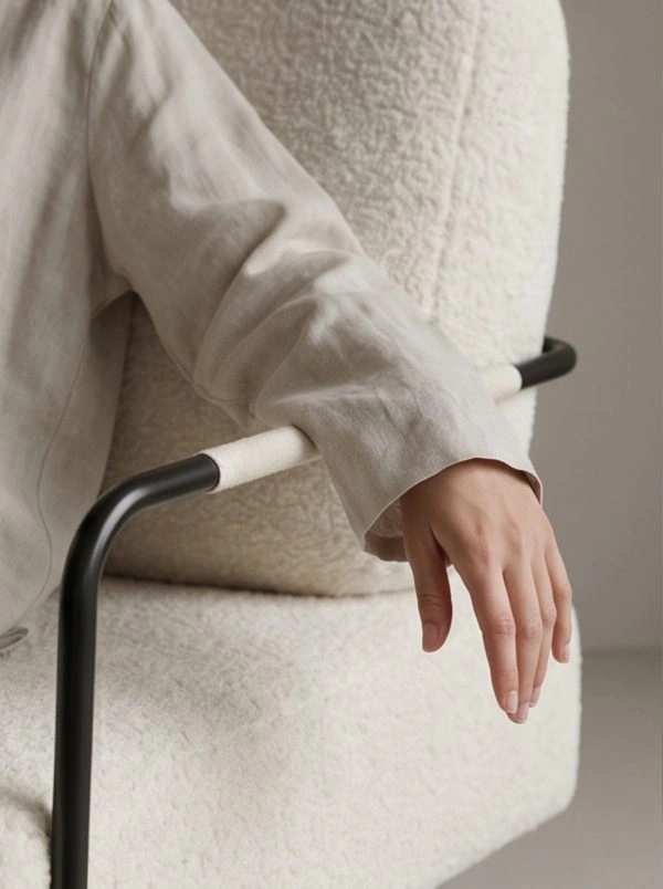 Modern Minimalist Wabi-Sabi Single Leisure Chair - Image 5