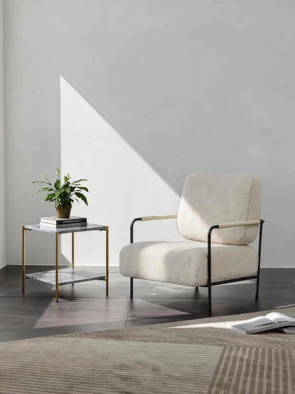 Modern Minimalist Wabi-Sabi Single Leisure Chair - Image 3