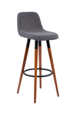 Nordic light luxury solid wood color-contrast bar stool - Image 9