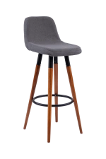 Nordic light luxury solid wood color-contrast bar stool - Image 9