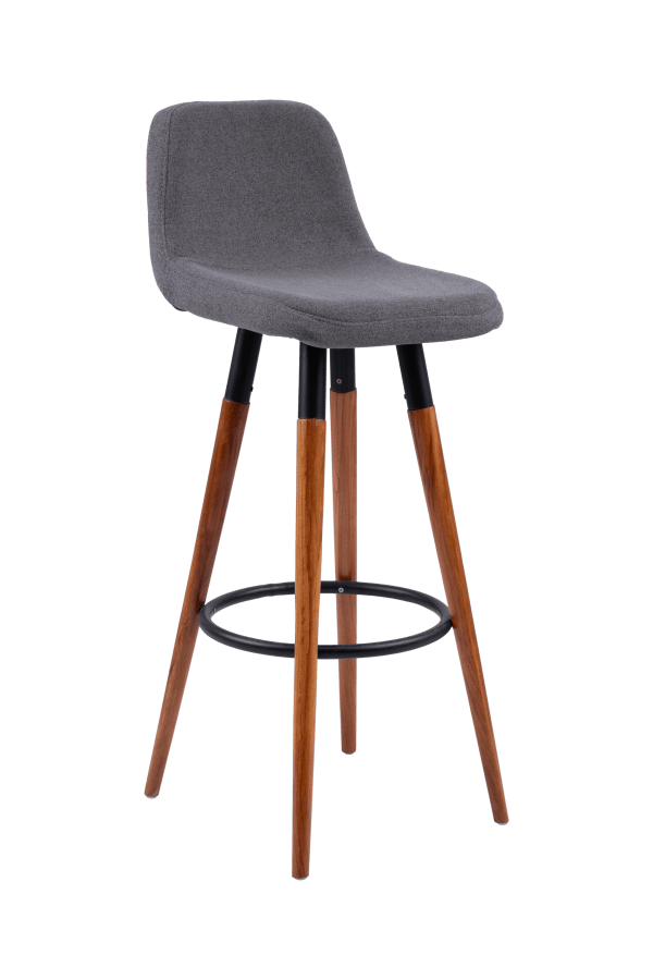 Nordic light luxury solid wood color-contrast bar stool - Image 9