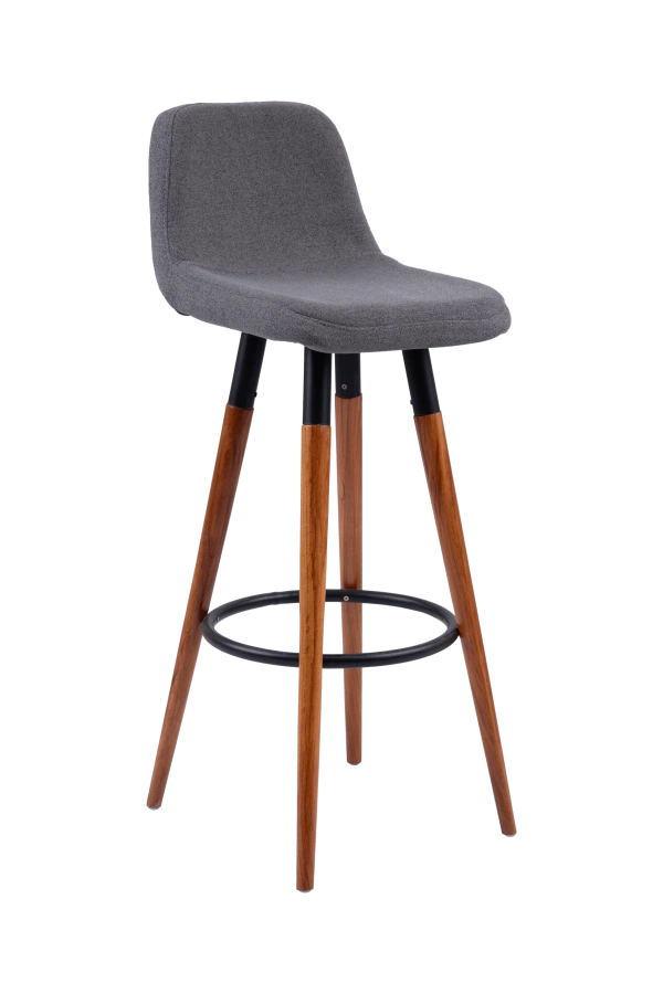 Nordic light luxury solid wood color-contrast bar stool - Image 9