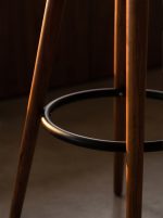 Nordic light luxury solid wood color-contrast bar stool - Image 6