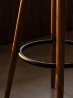 Nordic light luxury solid wood color-contrast bar stool - Image 6