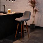 Nordic light luxury solid wood color-contrast bar stool - Image 2
