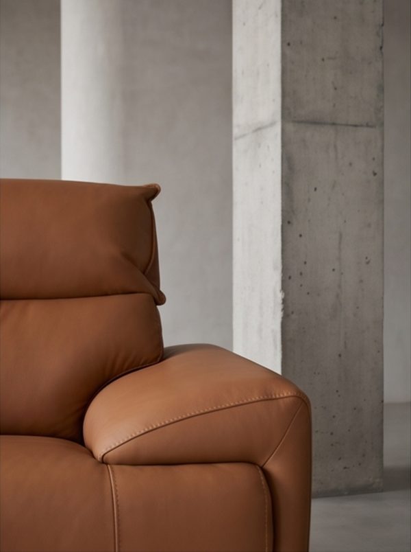 L-shaped Italian minimalist chaise corner sofa - Image 3