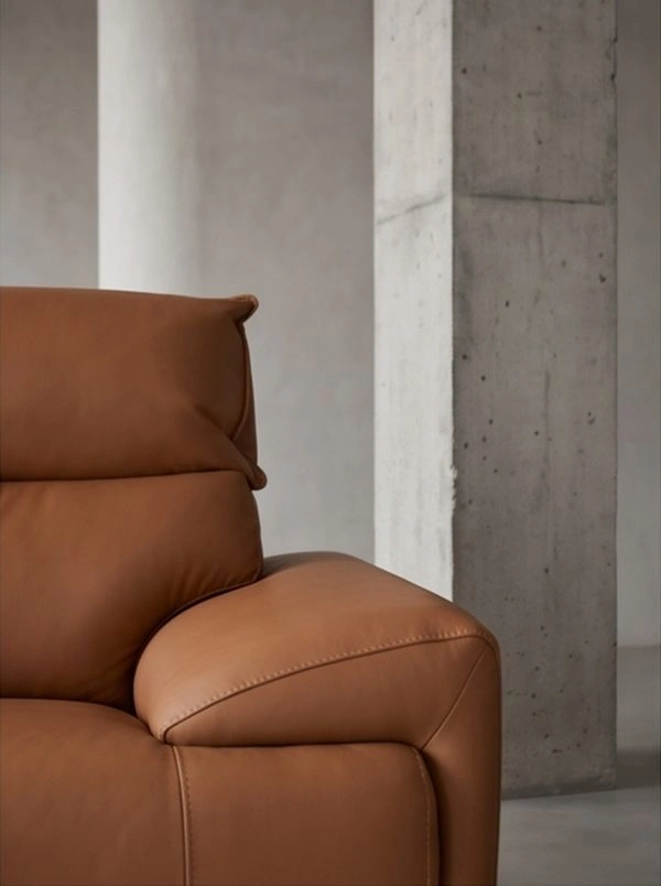 L-shaped Italian minimalist chaise corner sofa - Image 3