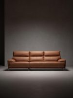 L-shaped Italian minimalist chaise corner sofa - Image 2