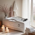 Single-person rectangular multifunctional massage bathtub