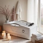 Single-person rectangular multifunctional massage bathtub