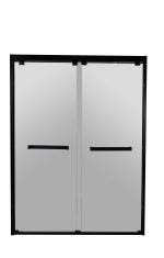 Matte black silent double sliding shower enclosure - Image 3
