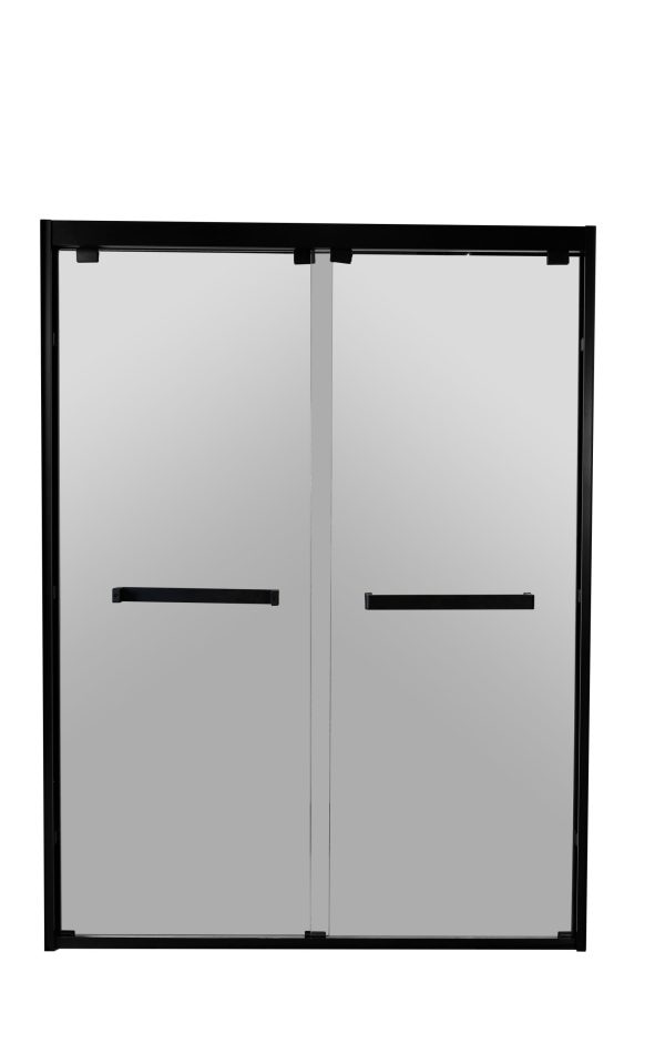 Matte black silent double sliding shower enclosure - Image 3