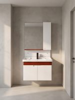 Wall-mounted minimalist double-door bathroom cabinet - Image 2