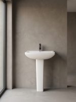 Simple Square Ceramic Column Planter