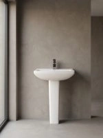 Simple Square Ceramic Column Planter